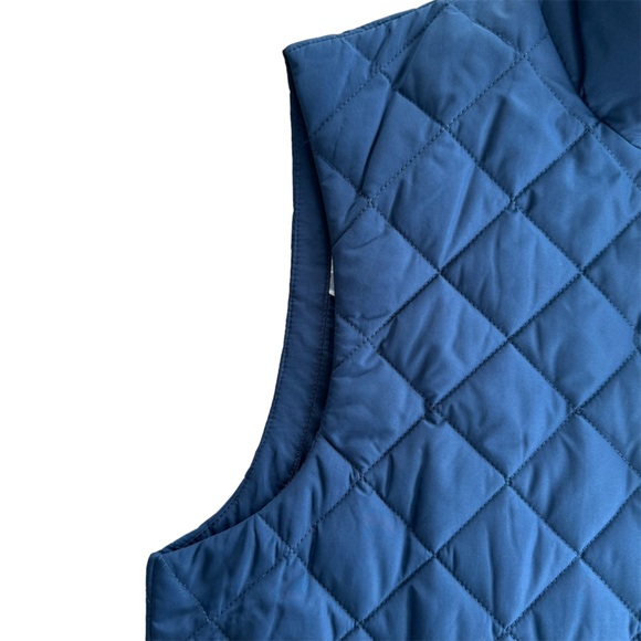 Brooks Brothers Quilted Vest Navy Blue size Medium Men’s Full zip - Picture 4 of 8